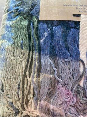 belk Home Accents Essentials Rayon Chenille Throw - Blue Green Tan